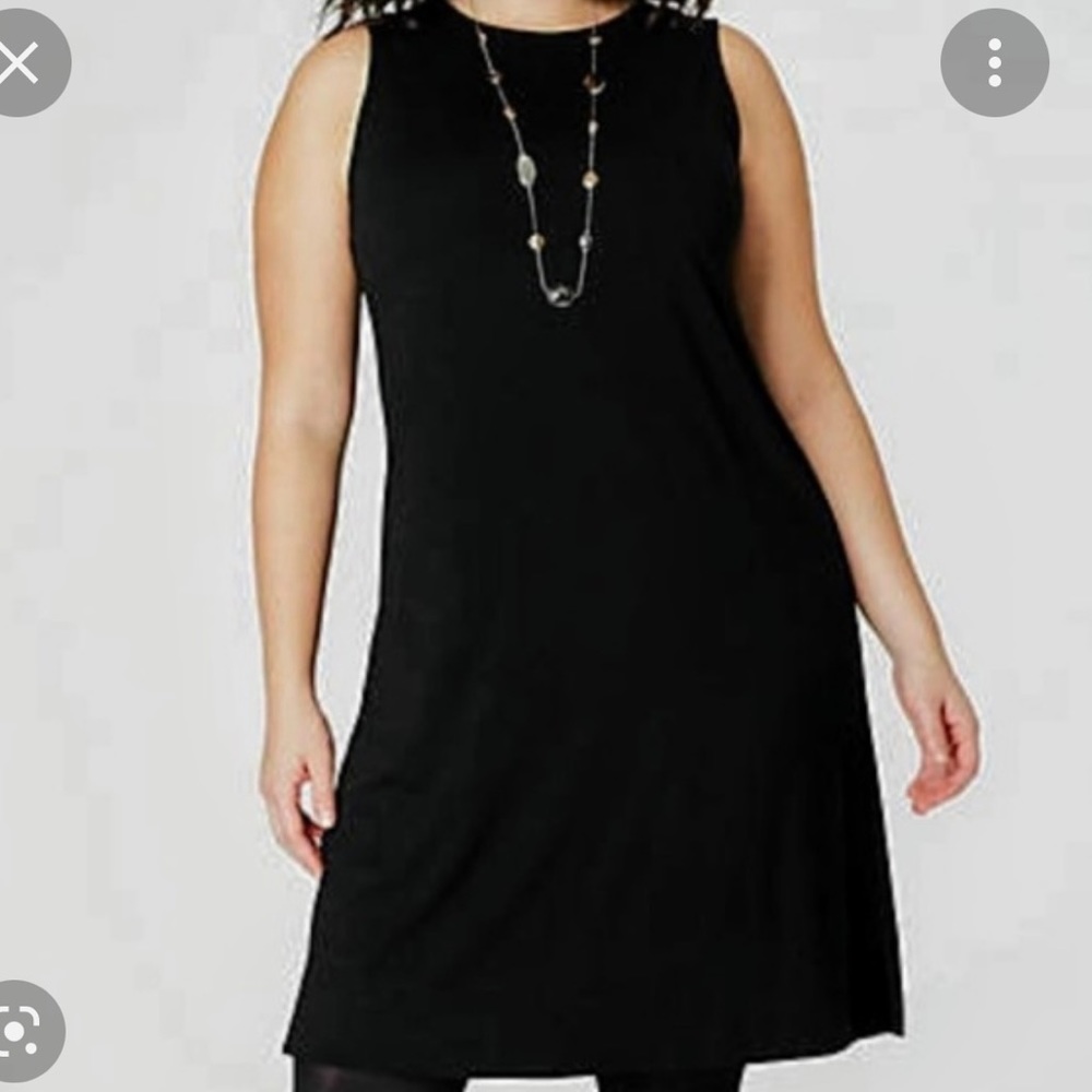 J.Jill Wearever Collection Black Classic Casual Dress Sleeveless Medium